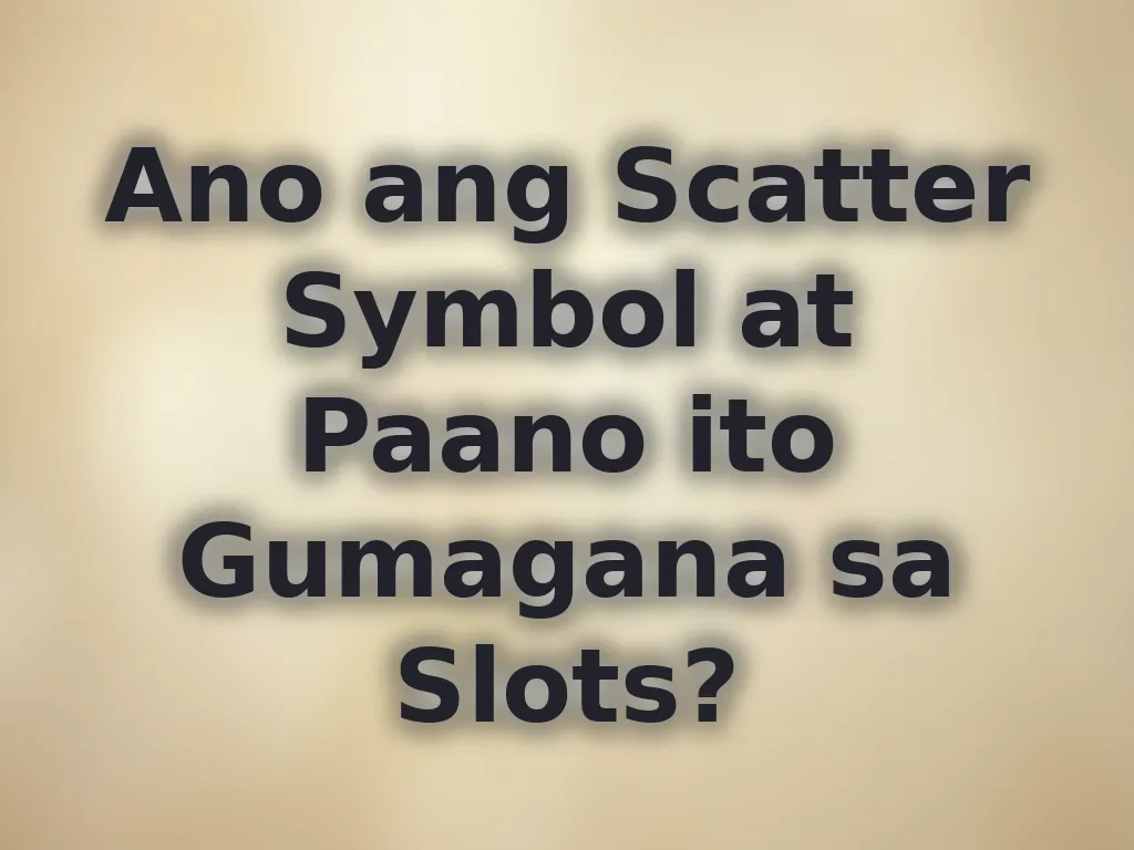 Scatter symbols visualization